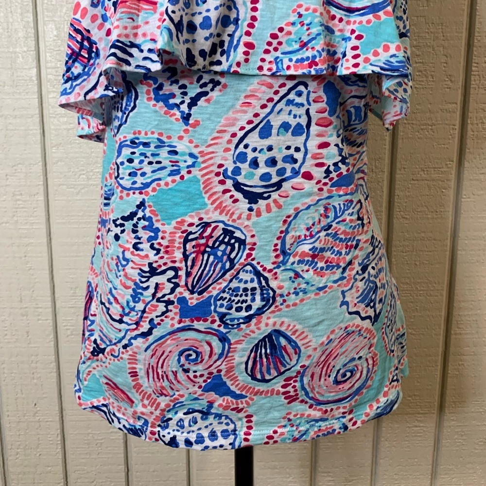 Lilly Pulitzer Shell Me About It Flutter Tube Top… - image 4
